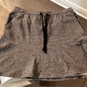 Women’s Grey Knit Drawstring Pull-On Skirt